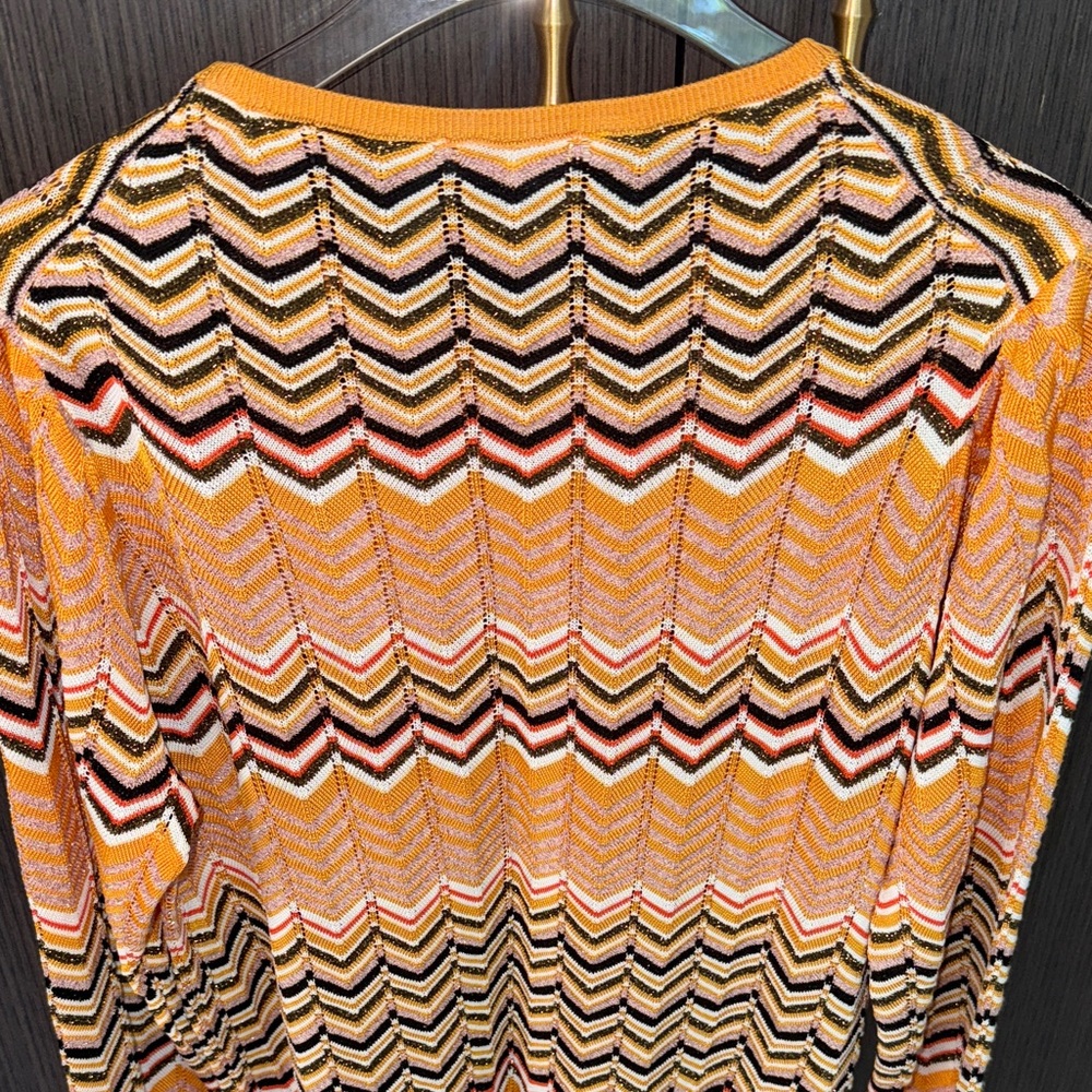 Maje Multicolor Chevron Crewneck Sweater - Picture 15 of 17